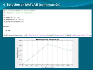 4- Solución en MATLAB (continuación)
 