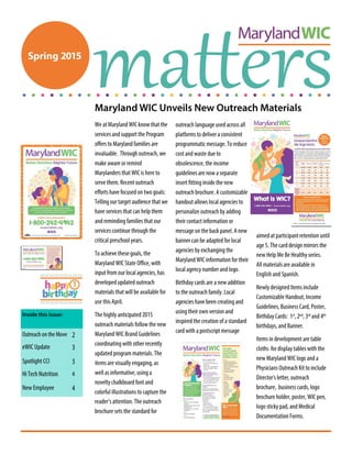WIC Matters Spring 2015 