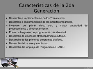 2da generacion de Computadoras