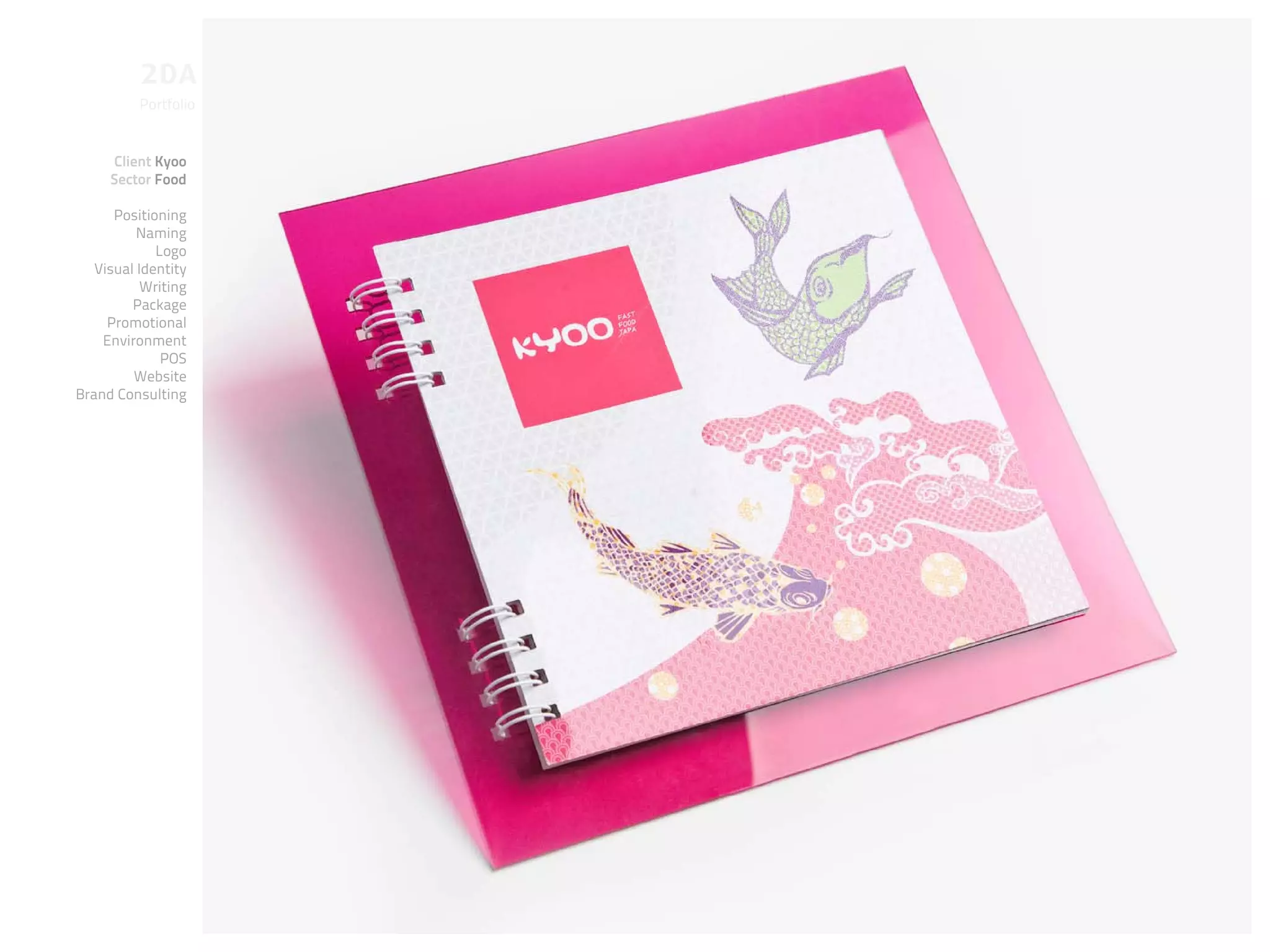 Portfolio


     Client Kyoo
     Sector Food

      Positioning
          Naming
             Logo
   Visual Identity
           Writing
         Package
     Promotional
    Environment
              POS
         Website
Brand Consulting
 