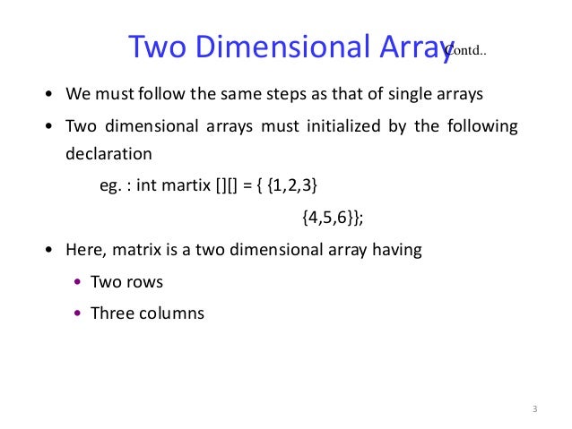 2 d array