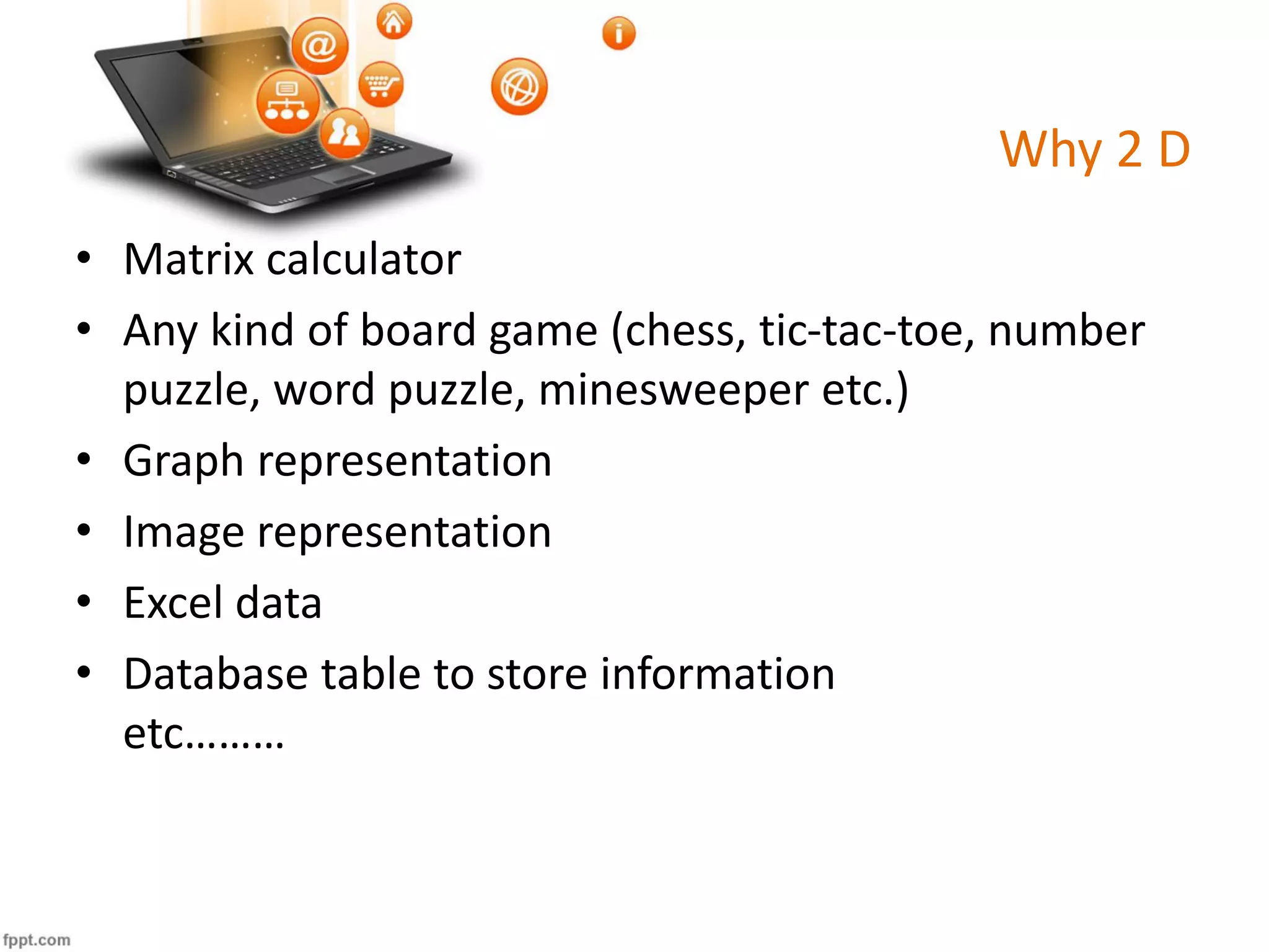 SPL 12 | Multi-dimensional Array in C | PPT