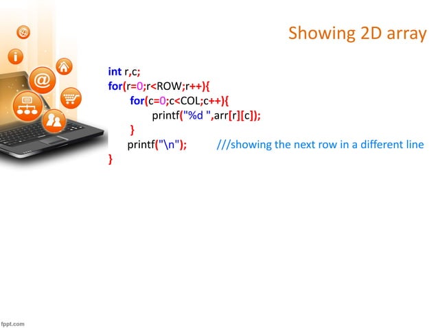 SPL 12 | Multi-dimensional Array in C | PPT