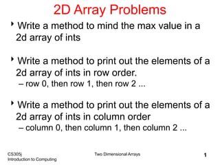 2D Arrays Problems.ppt