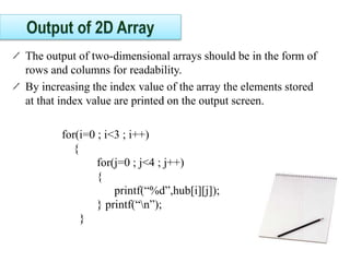 Two Dimentional Array | PPTX
