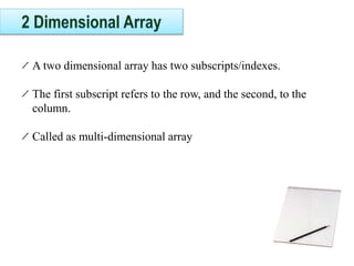 Two Dimentional Array | PPTX