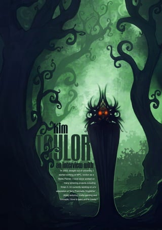 “In 2003, straight out of university, I
started working at MPC, london as a
Matte Painter. I have since worked on
many amazing projects including
Xmen 3. Im currently working on a tv
adaptation of Terry Pratchetts ‘Hogfather’,
doing texturing, matte painting and
concepts. I love to paint and to create.”
 