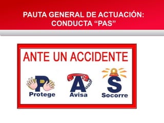 PAUTA GENERAL DE ACTUACIÓN:
CONDUCTA “PAS”
 