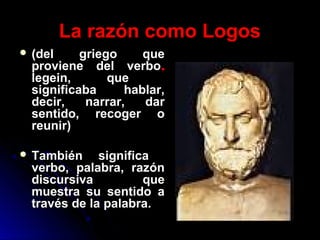 EL PENSAR MÍTICO-RELIGIOSO Y EL PENSAR LÓGICO-RACIONAL Slide 23