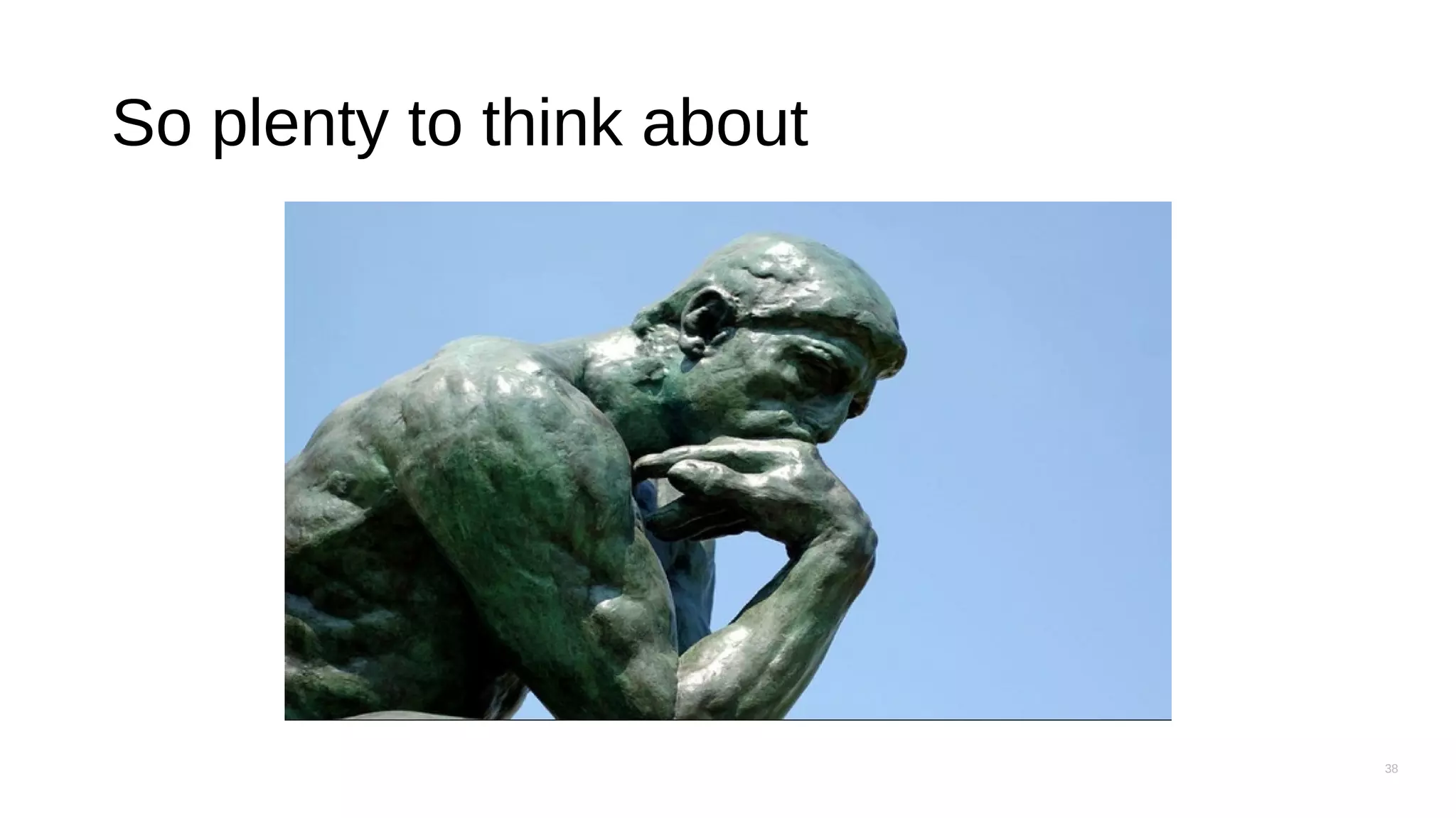 So plenty to think about
38
 