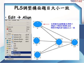三星統計服務有限公司
PLS調整構面題目大小一致
• Edit  Align
 