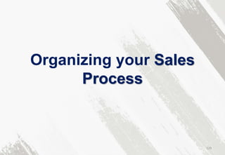 Organizing your Sales
Process
129
 
