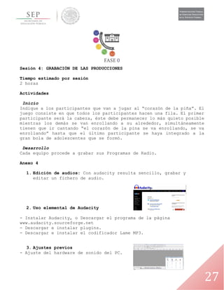 MANUAL DE PROYECTO RADIO VERANO PRIMARIA ALTA | PDF