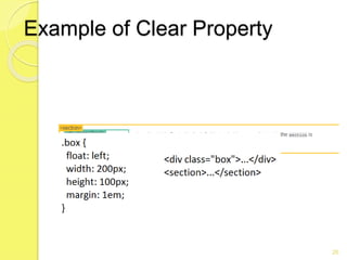 Example of Clear Property
26
 