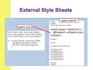 External Style Sheets
8
 
