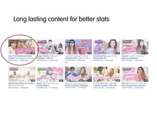 Long lasting content for better stats
 