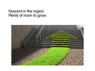 Nascent in the region.
Plenty of room to grow.
 