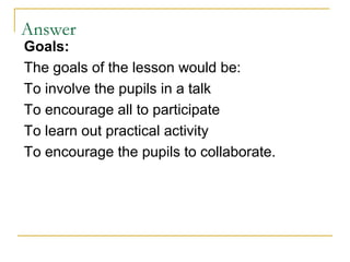 ACTIVITIES FOR CLASSROOM TALK | PPT