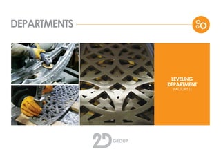 DEPARTMENTS
LEVELLING
DEPARTMENT
(FACTORY 1)
 