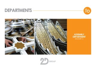 DEPARTMENTS
ASSEMBLY
DEPARTMENT
(FACTORY 1)
 