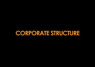 CORPORATE STRUCTURE
 