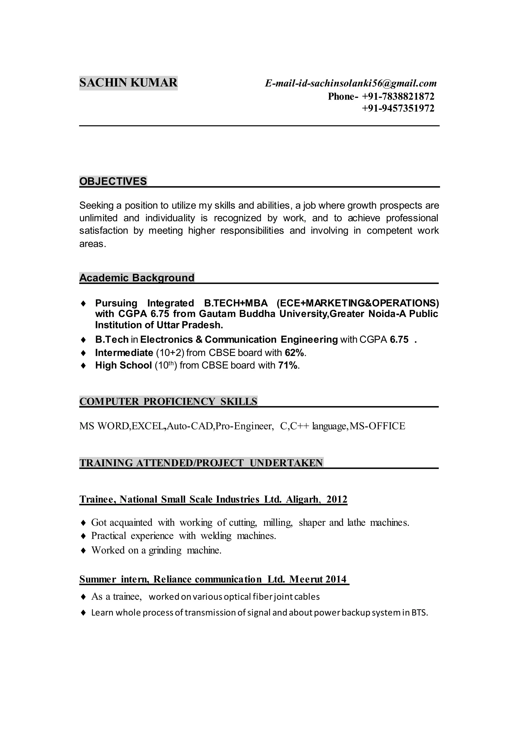 Sachin Cv PDF sachin-cv-pdf
