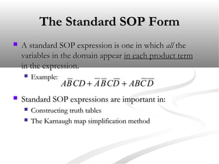 Sop Simplification Example Logic Simplification Using SOP | PPT