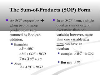 Sop Expression Example Logic Simplification Using SOP | PPT