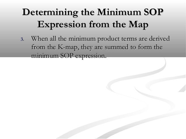 logic simplification using sop minimal sop form