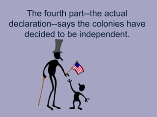 what does the declaration of independence say for kids