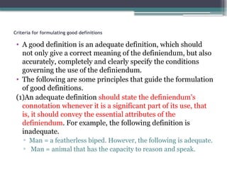 Comprehensive Guide to Definitions in Critical Thinking and Logic | PPTX