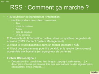 Introduction au RSS