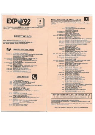 Programa del 2 de octubre de EXPO 92