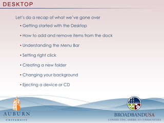 DESKTOPChanging The Mouse Features: First, click on the System Preferences icon in the Dock