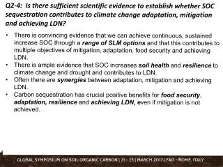 Theme 2: Main session outcomes and key messages
