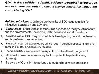 Theme 2: Main session outcomes and key messages