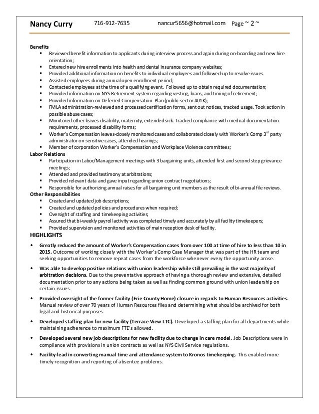 curry nancy resume