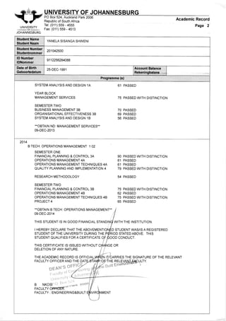 Btech Ops Academic record | PDF