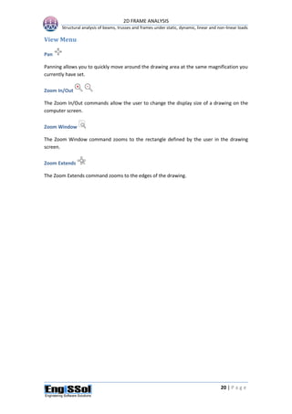 User Manual for 2D Frame Analysis Software | PDF