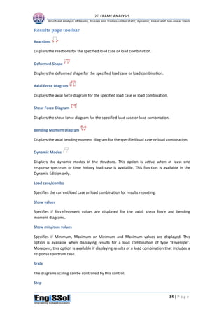 User Manual for 2D Frame Analysis Software | PDF