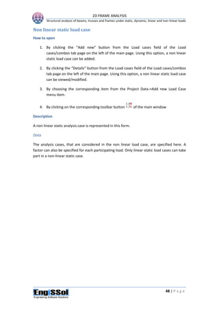 User Manual for 2D Frame Analysis Software | PDF