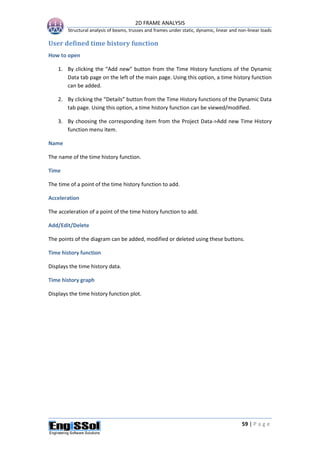 User Manual for 2D Frame Analysis Software | PDF
