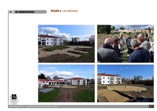 SAINT HILAIRE DE LOULAY Aménagementduparc etdesjardinsdela résidenceLaPeupleraie 9
5- LA FABRICATION ETAPE 5 : LES TRAVAUX
 