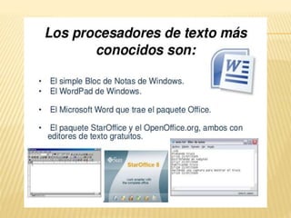 PROCESADORES DE TEXTO