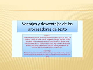 PROCESADORES DE TEXTO