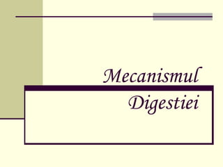 Mecanismul
Digestiei
 