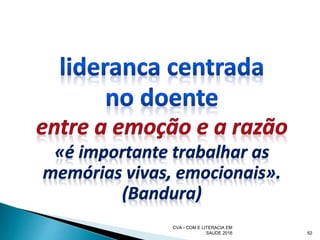 CVA - COM E LITERACIA EM
SAUDE 2016 62
 
