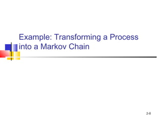 Example: Transforming a Process
into a Markov Chain
2-8
 