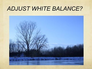 ADJUST WHITE BALANCE?