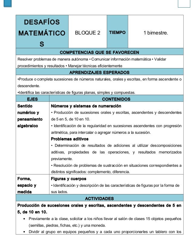 2do grado bloque 2 desafíos matemáticos